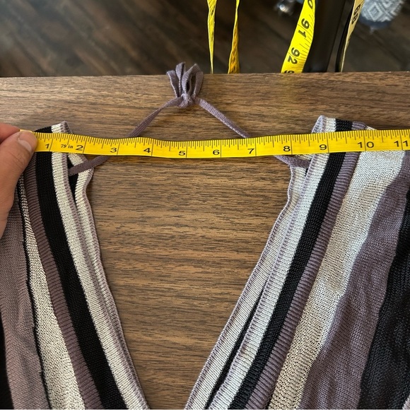 NWT Bebe Striped V-Neck Dress in Black and White XS - Picture 10 of 13